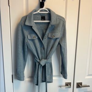 Gray Women's Jacket with Belt